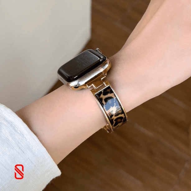بند اپل واچ بنگل هرمس Hermes پلنگی